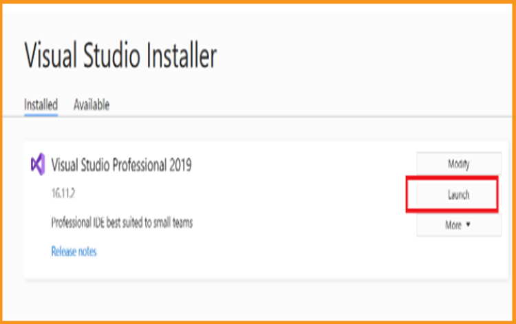 Install Visual Studio 2019 Install Visual Studio 2019