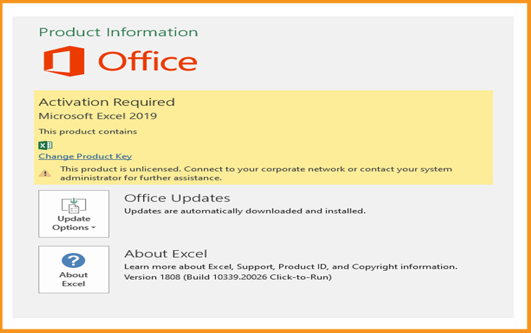 excel-2019 Change-product