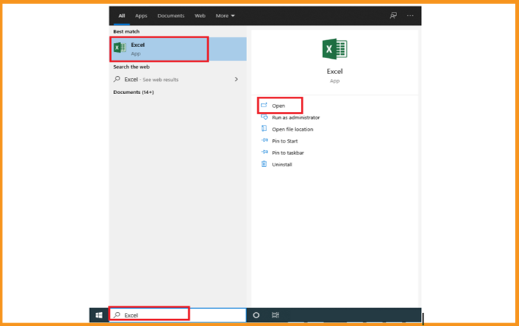 excel-2019 start-menu