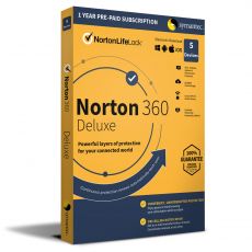 Norton 360 Deluxe, Runtime: 1 Year, Device: 5 Devices, image 