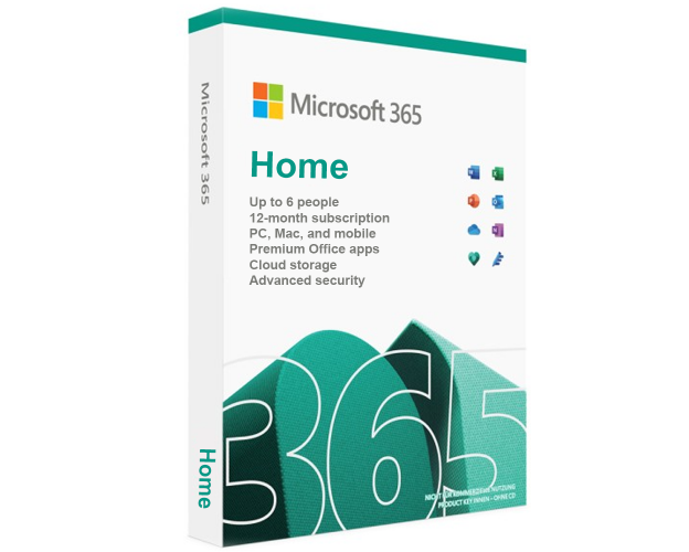 Microsoft 365 Home - PC or Mac Up to 6 Users