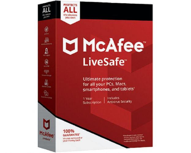 Buy McAfee Livesafe License Best Price on Security Key